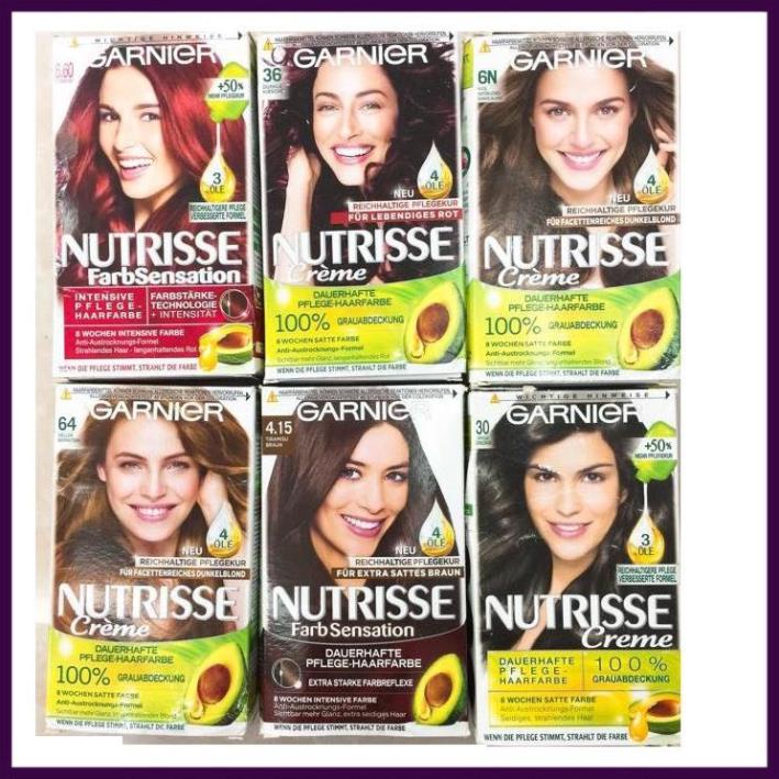 Thuốc nhuộm tóc garnier nutrisse creme Đức