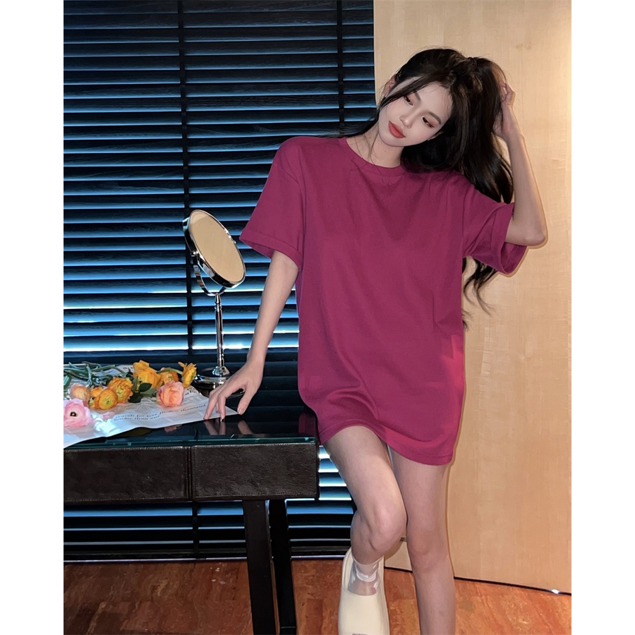 Áo Thun Tay Ngắn Cổ Tròn Kiểu Hàn Quốc 15 Màu Lựa Chọn