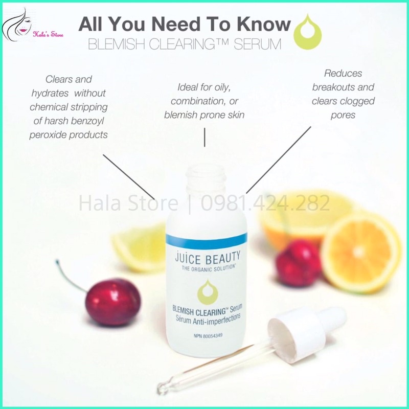 Tinh chất dưỡng ngừa mụn Juice Beauty Blemish Clearing Serum Anti - Imperfection