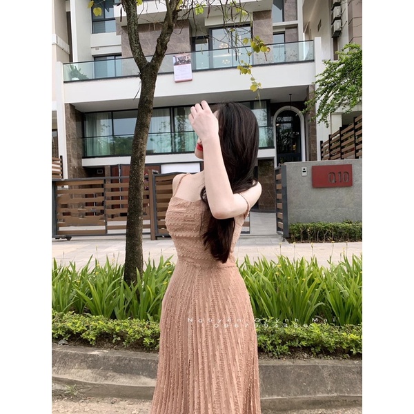 Váy đầm tiểu thư maxi 2 dây dáng dài thiết kế