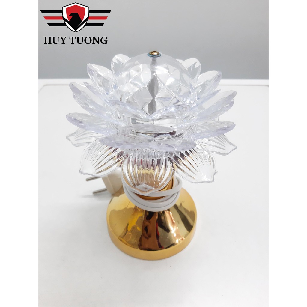Bóng Led tự xoay hình bông sen đổi màu cao cấp - Huy Tưởng
