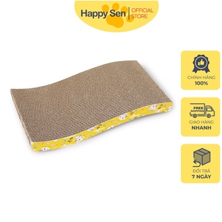 Bàn cào móng cho mèo lượn sóng kèm 1 gói capnit - mèo xả stress - happy sen