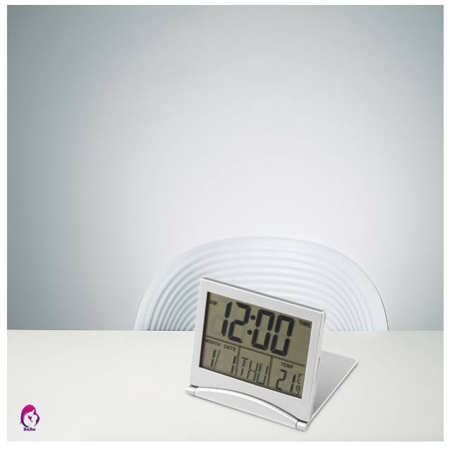 Đồng hồ để bàn nắp dựng đóng mở màn hình to (MT-033)