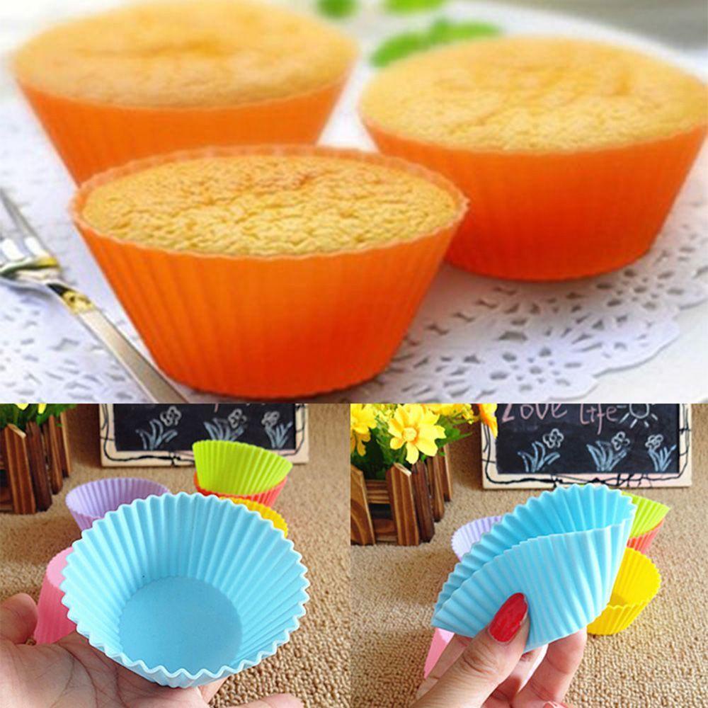 Khuôn Silicon Làm Bánh Muffin / Sô Cô La Nhiều Màu Sắc