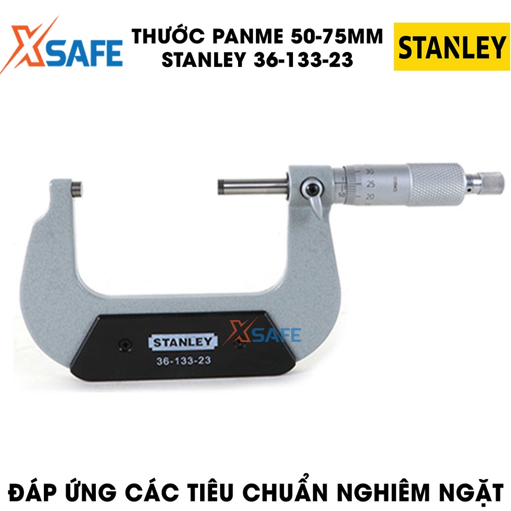 Thước panme STANLEY gia công nhôm cao cấp Thước đo Panme cơ vật liệu bền đẹp không bị gỉ sét, độ chia 0.001mm