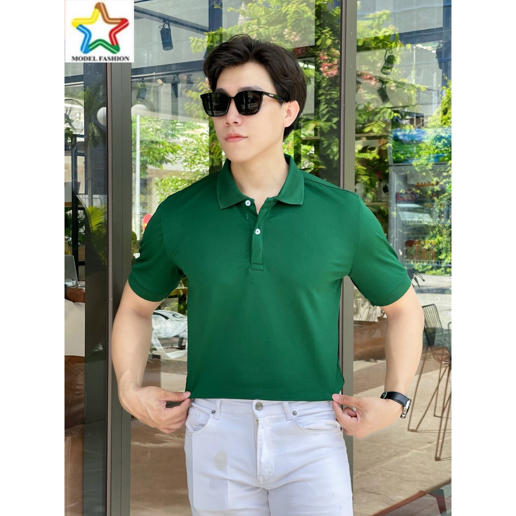 Áo thun polo , áo polo cổ trụ chất thun cá sấu cotton cao cấp .