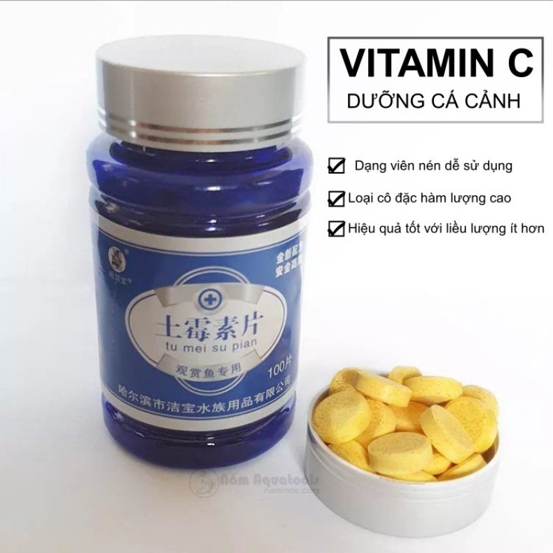 Vitamin C Dành cho cá cảnh | Vitamin tăng sức đề kháng, giảm stress cá cảnh