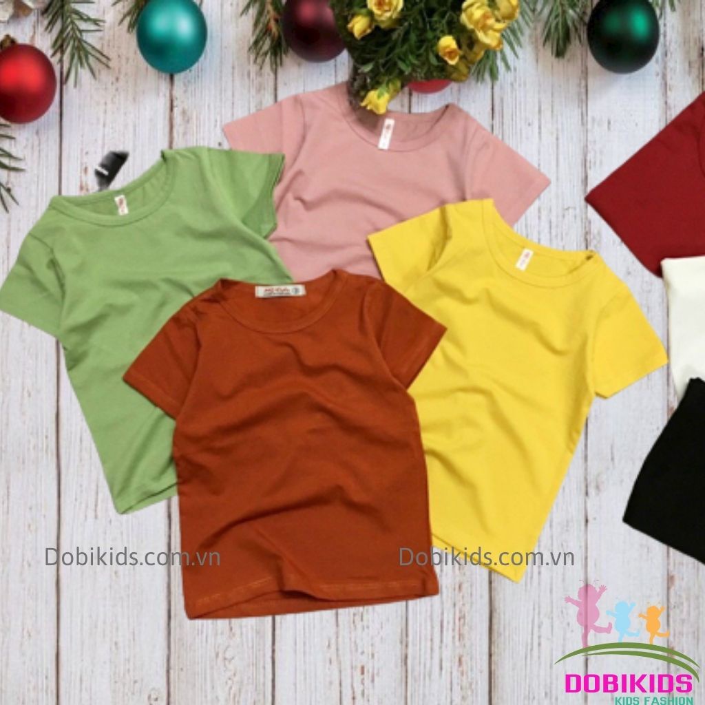 [25-32kg] Áo thun cho bé trai bé gái cotton loại 1 vải co giãn mềm mịn đẹp