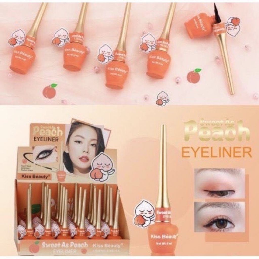 ( SIÊU RẺ) Bút Kẻ Mắt Trái Đào Sweet As Peach Eyeliner Của Kiss Beauty