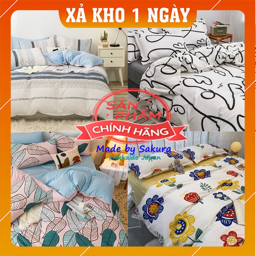 [MUA 1 ĐƯỢC 3] Bộ chăn Ga và Gối nhập khẩu Poly Cotton Cao Cấp Nhật Bản / Bộ Drap Cotton Poly Nhập Khẩu