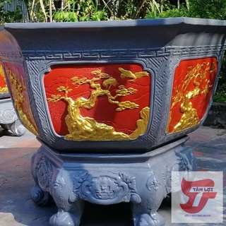 sơn chậu nhũ vàng, sơn trụ rào bê tông, sơn chỉ tường nhà... màu nhũ vàng 200gr và 400gr