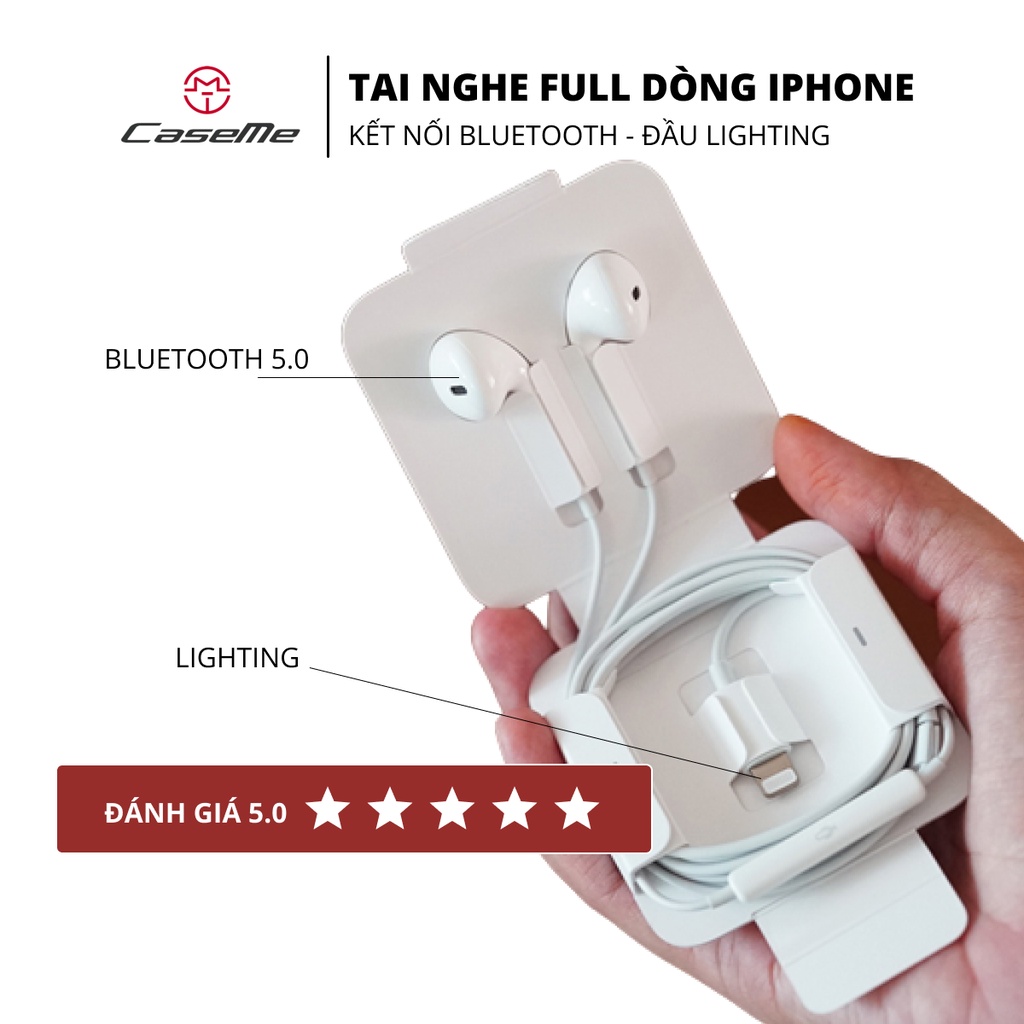Tai nghe IP 7/8/X/11promax/12 - cổng lightning kết nối bluetooth phù hợp với tất cả các dòng ip hiện nay