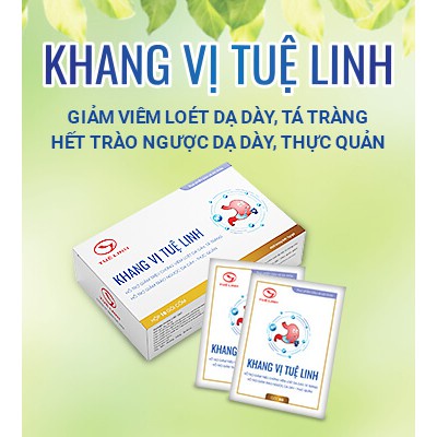 Khang vị Tuệ Linh  - Hộp 10 gói - Giảm viêm loét, trào ngược dạ dày - tá tràng, làm lành niêm mạc dạ dày