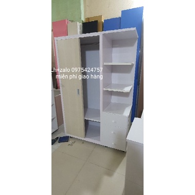 Tủ nhựa đài loan 2 cánh 1 kệ cửa lùa