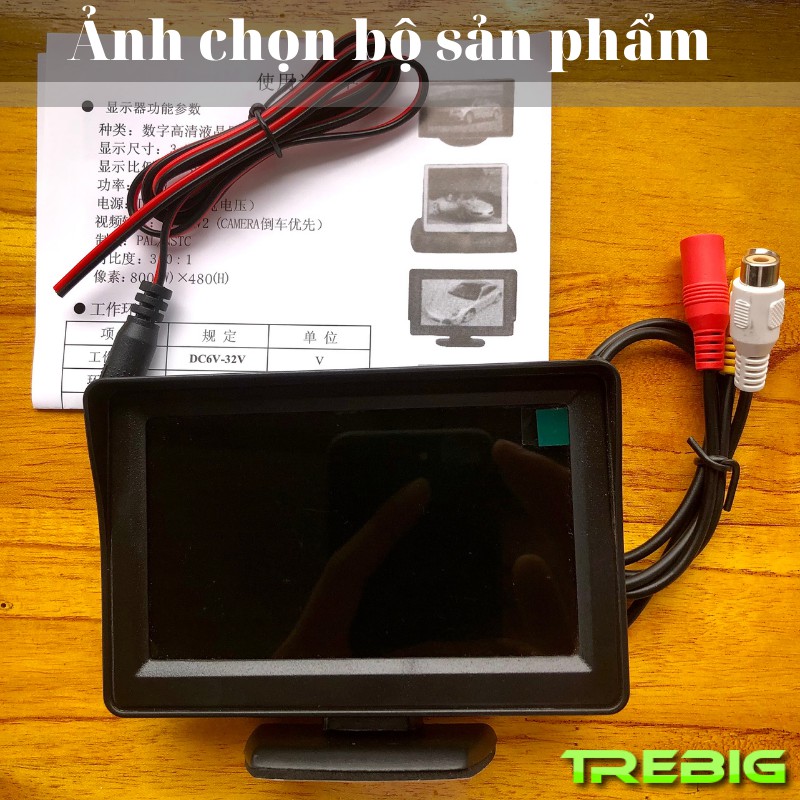 Màn hình ô tô 4.3 inch, có thể kết nối với camera lùi, lề của xe. Làm từ chất liệu nhựa Abs cao cấp. Đồ chơi ô tô Trebig