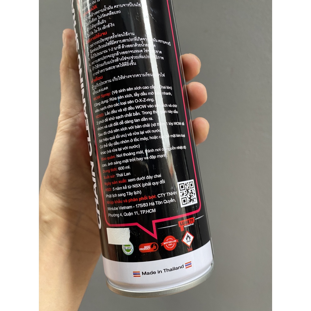 Chai Rửa Xích Sên Wow Cao Cấp Hàng Nhập Khẩu