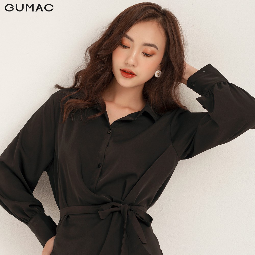 Áo sơ mi nữ cột dây GUMAC đủ màu, đủ size, sang trọng thanh lịch AB145