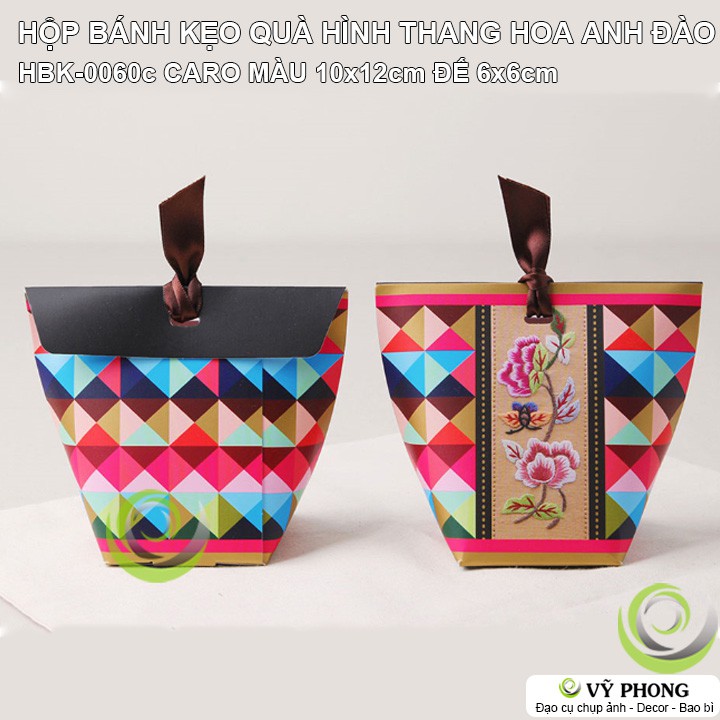 SET 2 HỘP ĐỰNG BÁNH KẸO QUÀ TẶNG HÌNH THANG TRANG TRÍ CÁC DỊP LỄ TẾT IN HỌA TIẾT HOA ANH ĐÀO MAY MẮN HBK-0060 | BigBuy360 - bigbuy360.vn