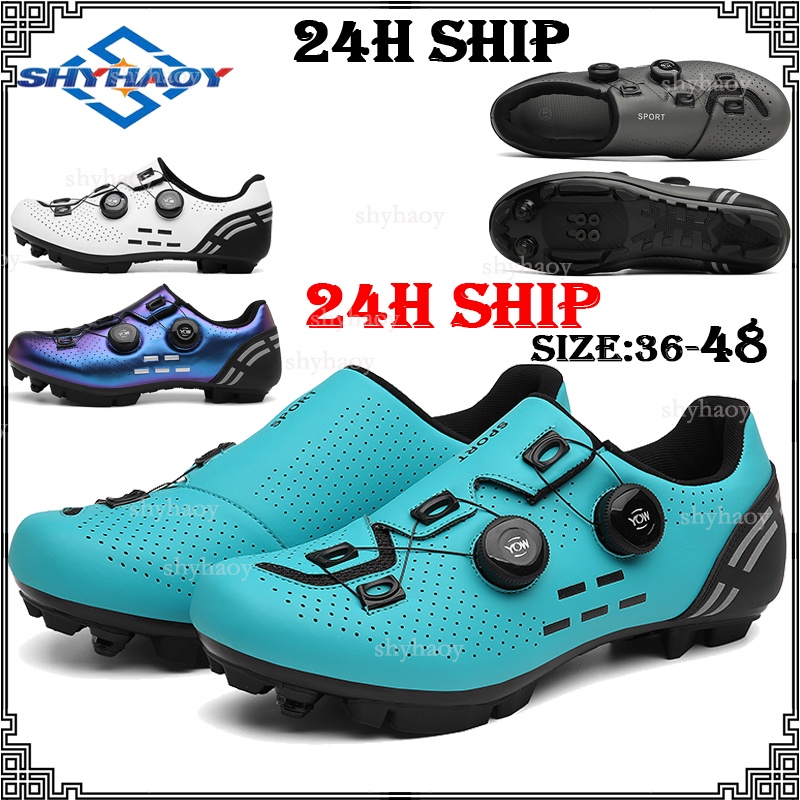【SHYHAOY】2022 Mới trực tuyến Chất Lượng Cao Giày Xe đạp mtb Thiết Kế Thoáng Chống trượt Có thể cấu hình Cleats Cycling shoes Kích thước lớn Size 36-47
