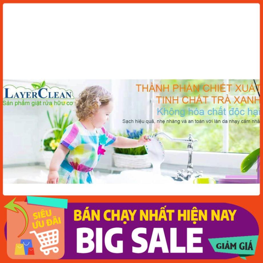 Nước rửa bát hữu cơ Layer Clean hương hồng 5l