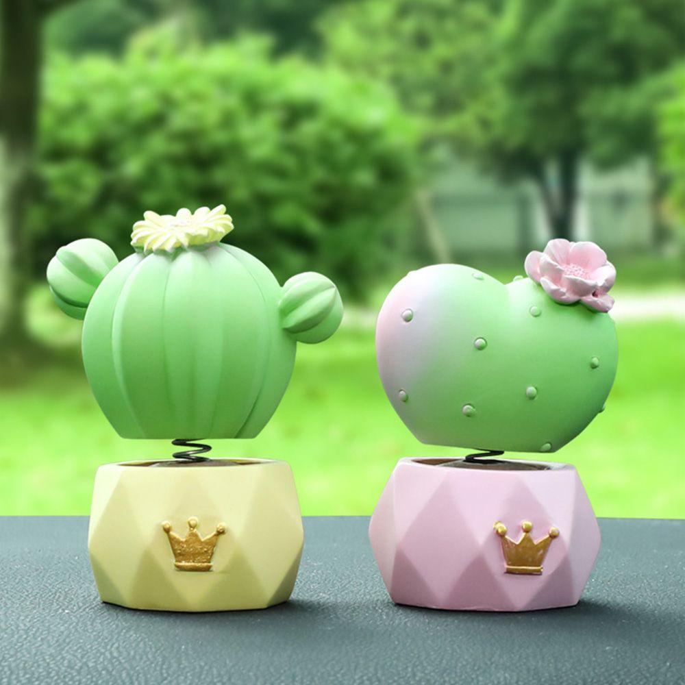 YNATURAL Mô Hình Cây Xương Rồng Lắc Đầu Bằng Nhựa Resin Trang Trí Nhà Cửa / Xe Hơi