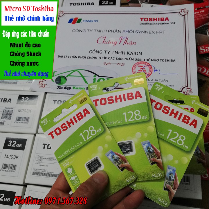 Thẻ nhớ Toshiba Micro-SD 128GB - chuyên dụng cho Camera Hành Trình, Cam IP, Điện thoại | Thẻ nhớ MSD128GB - Chính Hãng