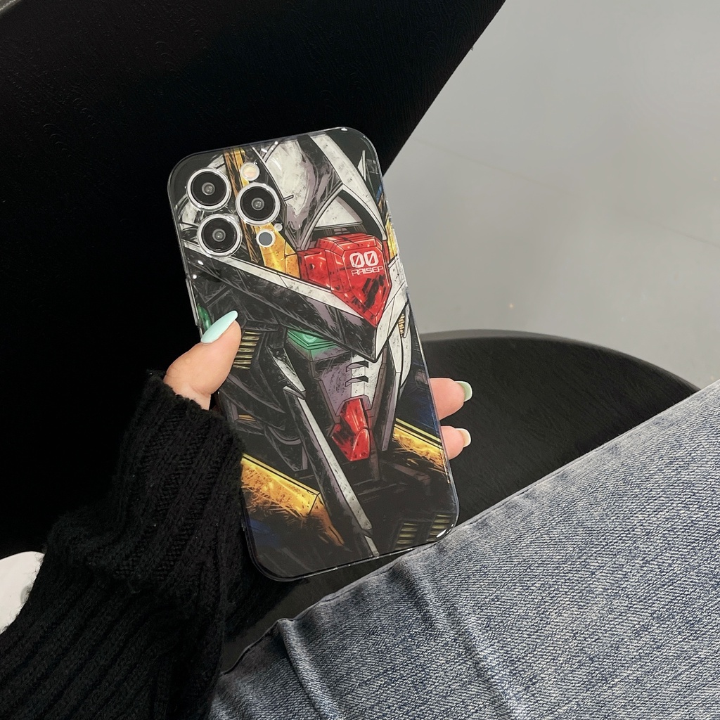 Ốp Điện Thoại Nhựa pvc Cứng In Hình Gundam Hoạt Hình iPhone11 11promax iPhone12 12pro 12promax iPhone13 13pro 13promax iPhone14 14plus 14pro 14promax