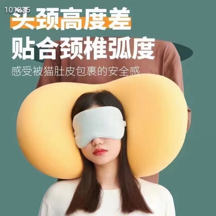 Gối Ngủ Kê Cổ Hình Mèo Dễ Thương Tiện Dụng