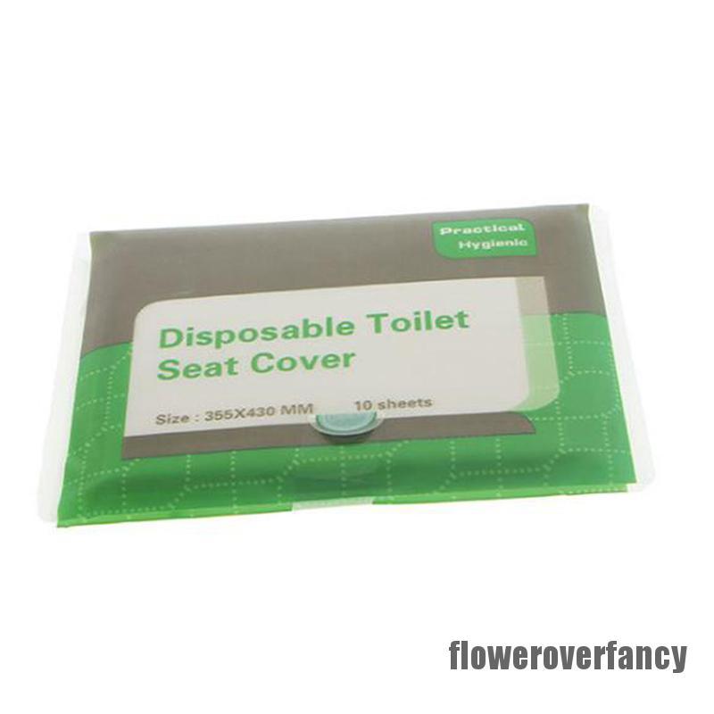 Set 5 túi/50 tờ giấy lót bồn cầu chống thấm nước khi sử dụng toilet công cộng