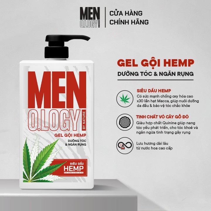 Gel Gội Đầu Hemp Dưỡng Tóc Và Ngăn Rụng Menology 350ml / 630ml