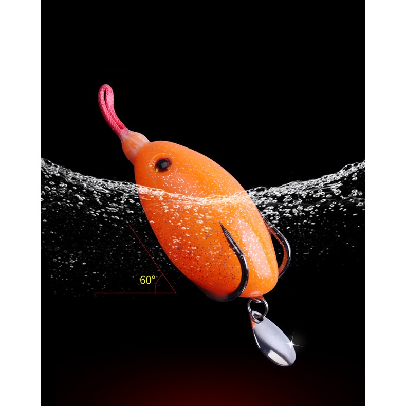 Mồi Câu Cá Giả Hình Ếch Mềm 6cm/13g