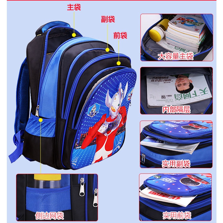 Ba lô đi học CHUWANGLIN họa tiết hoạt hình 3D chống thấm nước đáng yêu dành cho bé trai