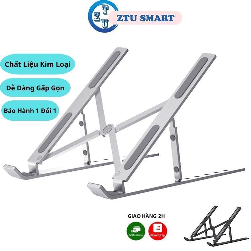 Giá Đỡ Laptop Ztu Smart Để Bàn Dễ Dàng Gấp Gọn Hợp Kim Nhôm Cao Cấp ,Hỗ trợ tản nhiệt, Kèm Túi Vải Bảo Hành 12 Tháng