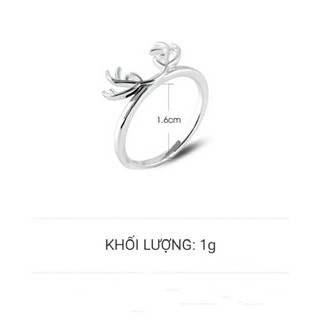 Nhẫn Bạc Sừng Hươu