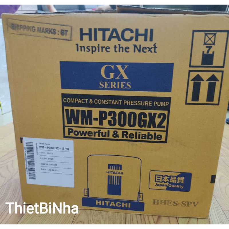 Máy bơm nước tăng áp Hitachi WM-P300GX2-SPV, bảo hành 3 năm