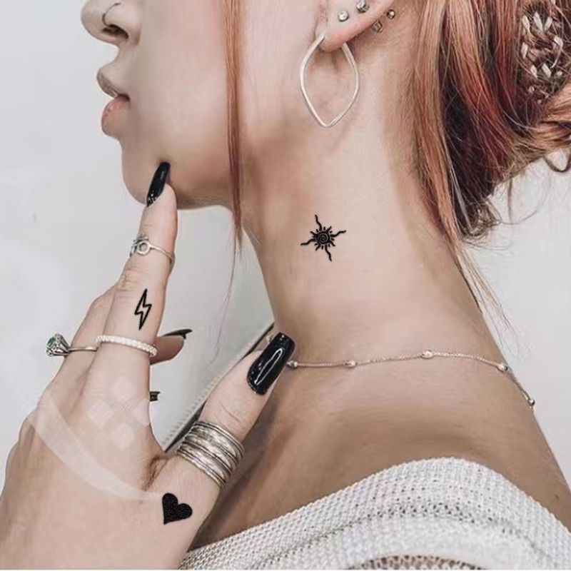 Hình Xăm Dán Ngón Tay Họa Tiết Nhỏ Đa Cấu Trúc Nước Ép Thảo Dược Độc Đáo