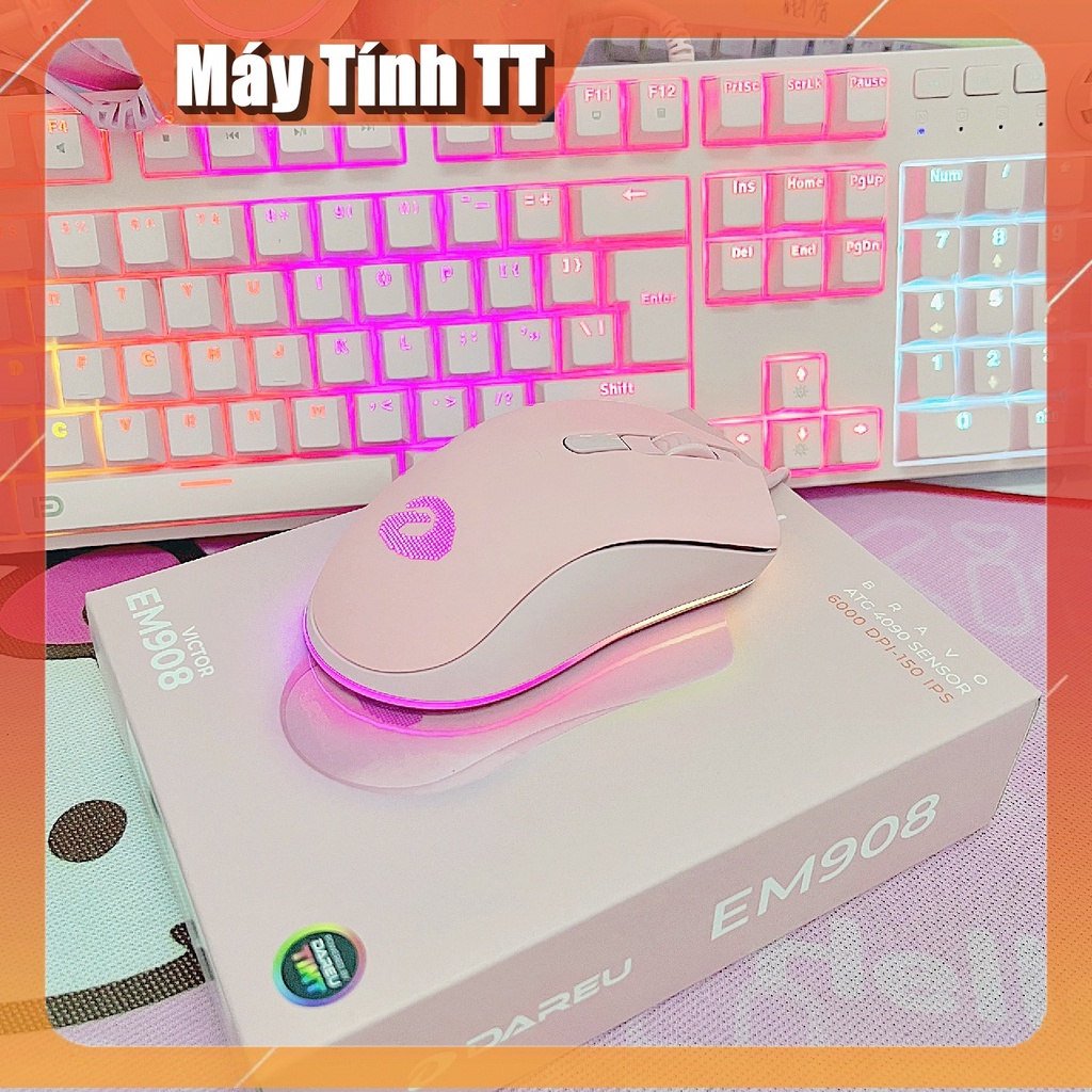 COMBO bàn phím cơ kèm chuột và tai nghe chụp tai MÀU HỒNG gaming LED RGB - TẶNG KÈM BÀN DI CỰC CHẤT  FD619+908+RKX
