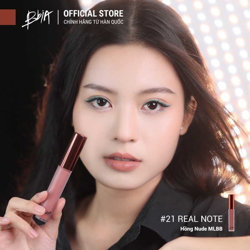 Son Kem Lì Bbia Last Velvet Lip Tint Version 5 - 21 Real Note (Màu Hồng Nude) 5g - Bbia Official Store