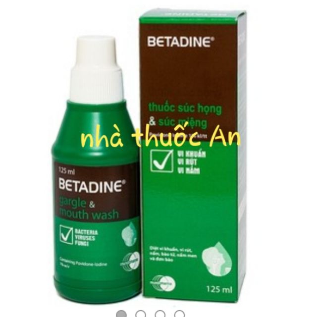 (NOWSHIP 2H) Betadin súc miệng mouth wash 125ml