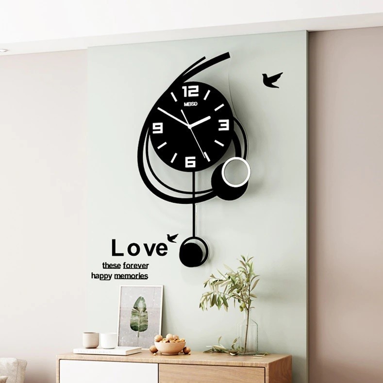 🌳🌳🌳Đồng hồ treo tường quả lắc CL042 🕘🕘🕘 - Sang trọng & Hiện Đại - Kích thước: 30x52, 40x72 cm