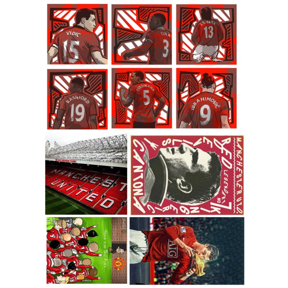 Set 40 hình dán sticker trang trí CLB Manchester United