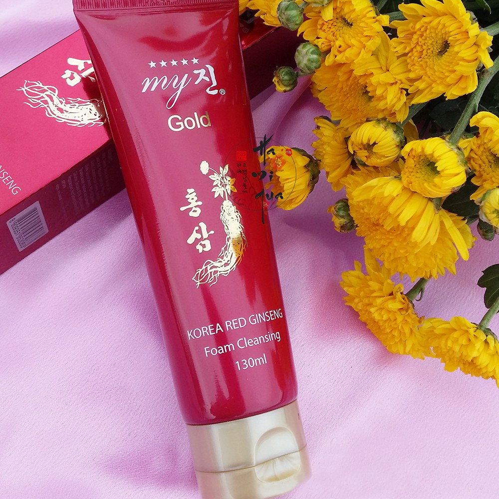 Sữa rửa mặt hồng sâm đỏ My Jin Gold Korea Red Ginseng Foam Cleanser 130ml