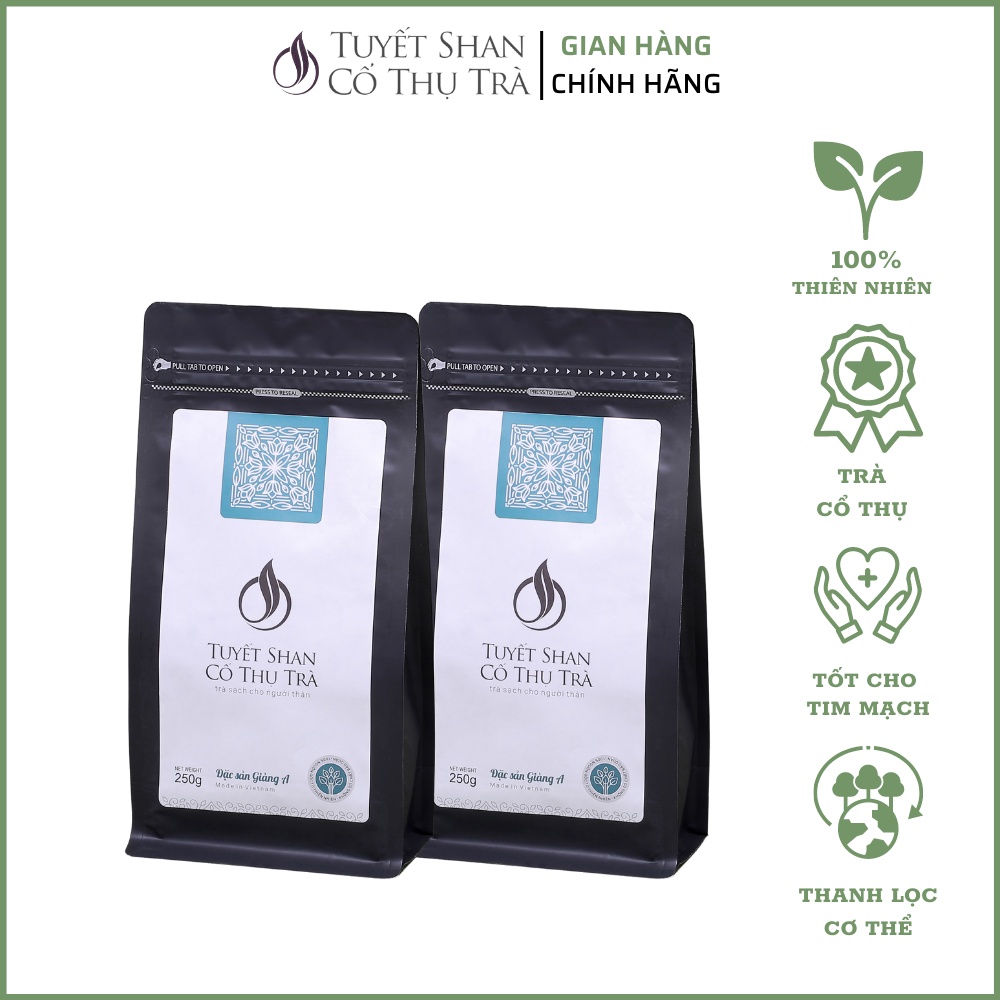 Trà Shan Tuyết Cổ Thụ Hữu Cơ - Trà Xanh - 2 Gói Trà Giàng A Cao Cấp (250gr/Gói)