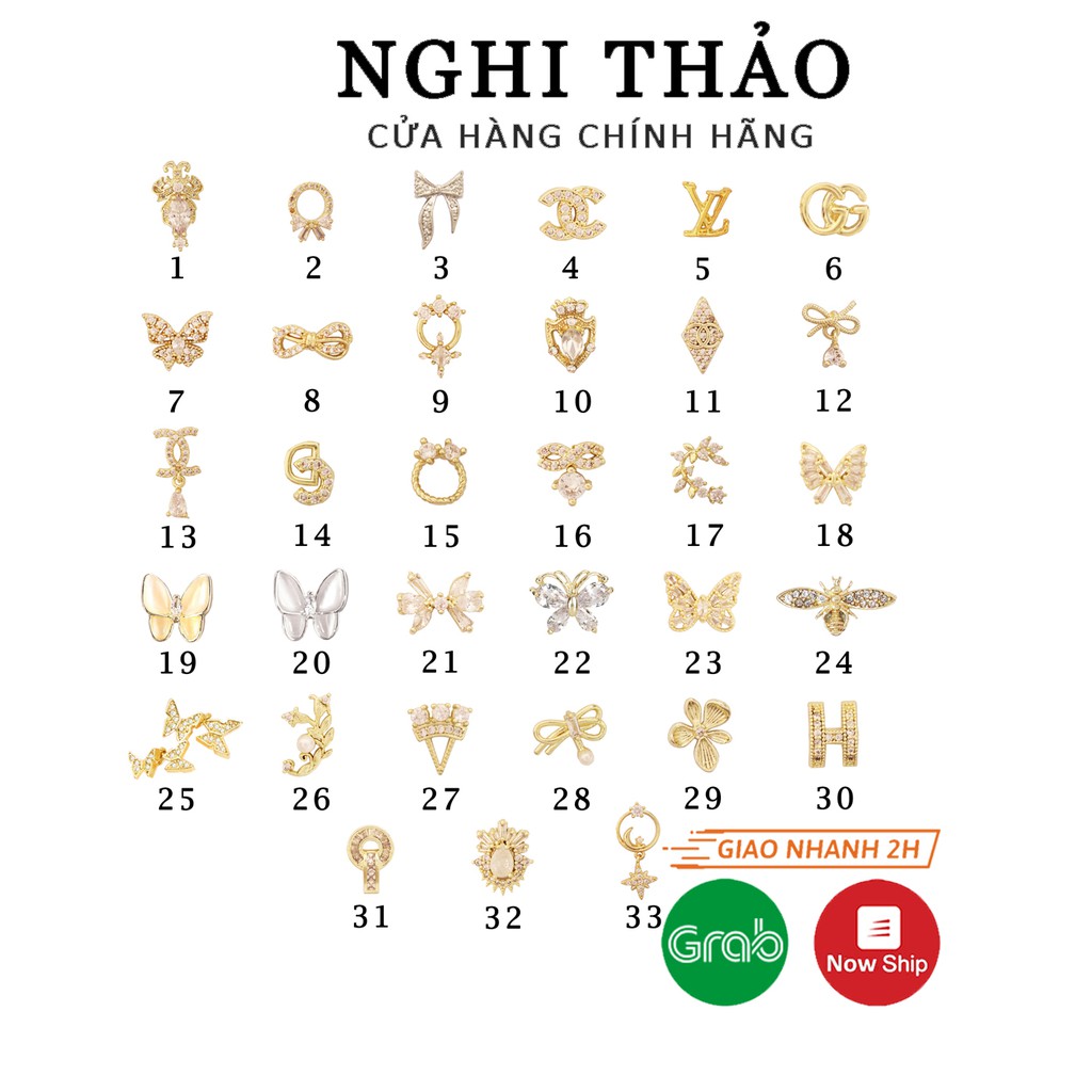 Charm nail cao cấp , charm trang trí móng cao cấp 21-33