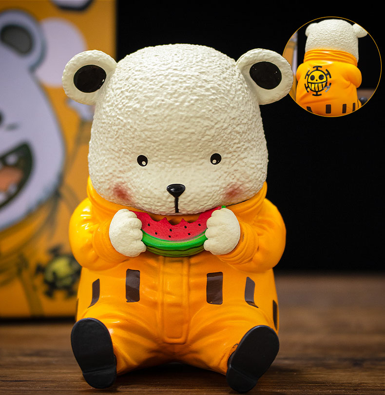 Mô Hình Nhân Vật Phim Hoạt Hình One Piece Bằng Pvc Bepo Bear Figure Red Heart Priate Law Packed in Box Model