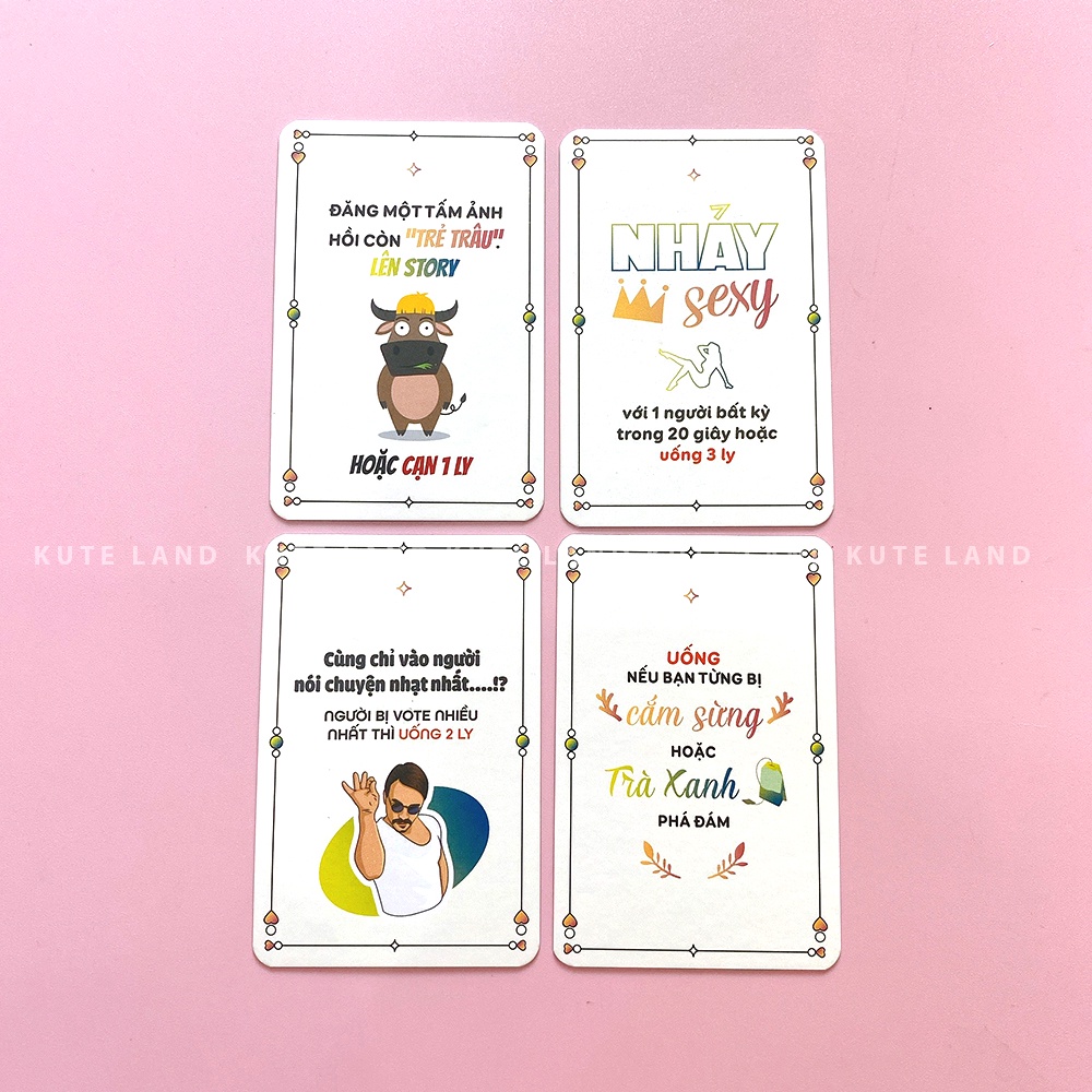 Bộ Bài Drinking Game SAY SƯA 78 Lá Bài Cho Nhóm Bạn Và Cặp Đôi Bùng Nổ Cuộc Vui TB-SAYSUA