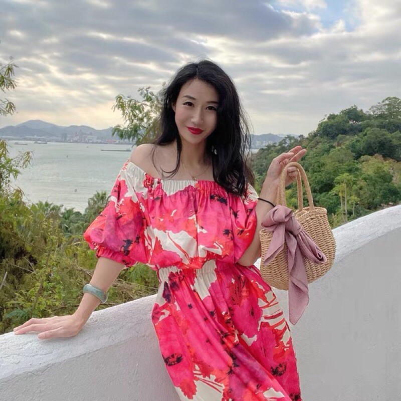 Đầm maxi hoa cao cấp tiểu thư vô cùng đẹp Ảnh thật. Sẵn hàng