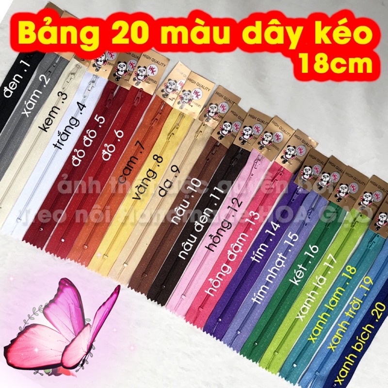 Dây kéo giọt nước 25cm,40cm,50cm,60cm giá rẻ