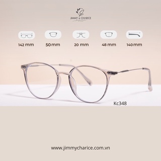 Gọng kính Jimmy & Charice tròn nữ cao cấp chống tia UV