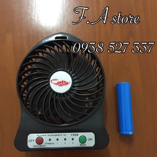 Quạt mini kèm đèn pin , quạt sạc giá rẻ dễ thương